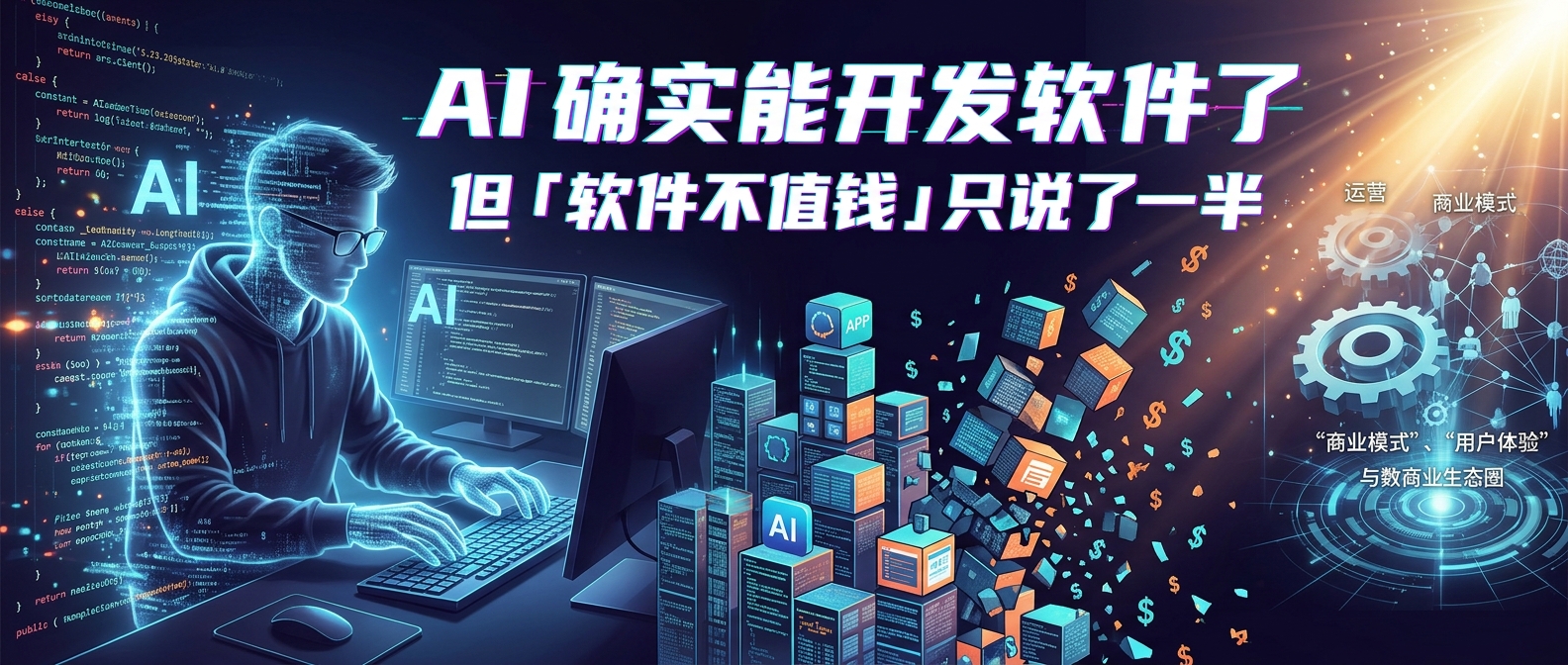 AI 确实能开发软件了，但「软件不值钱」只说了一半